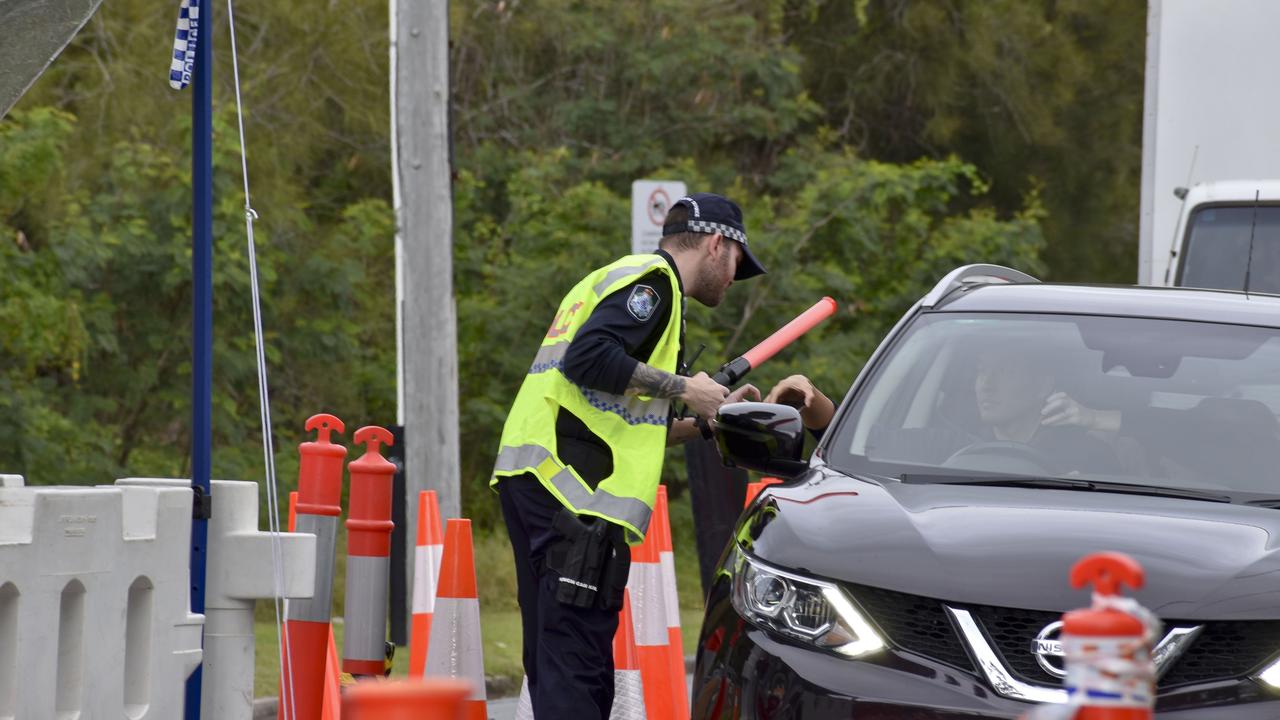 The border resident locals only checkpoint to get into Queensland in Coolangatta's Ducat St/Miles St only opened earlier this week. Photo taken about 2 hours since the Queensland border opened on July 10. Photo: Jessica Lamb