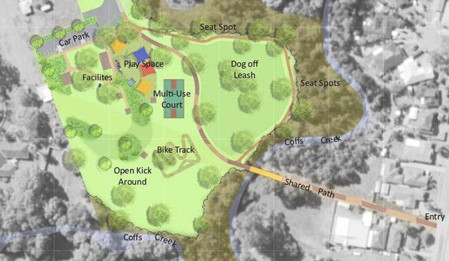 Plan for the West Coffs dog park. Picture: Coffs Harbour City Council