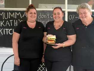 FRESH PRODUCTS: Paula Murray, Tracy Ehlers and Kath Griffiths from Mumma Kath's Kitchen in Mount Morgan. Picture: Jann Houley