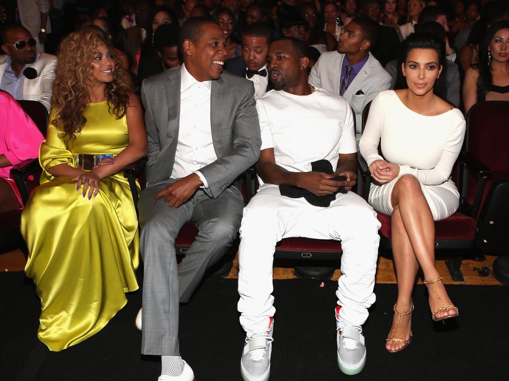 Beyonce and Jay-Z were once close with Kanye and Kim (pictured here in 2012). Picture: Christopher Polk/Getty Images For BET