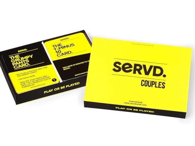 SERV Couples Card Game. Picture: Amazon Australia.