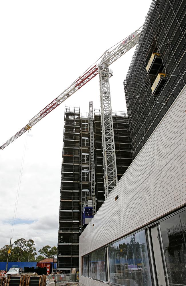 Northern Beaches Hospital construction site at Frenchs Forest. Picture: Troy Snook