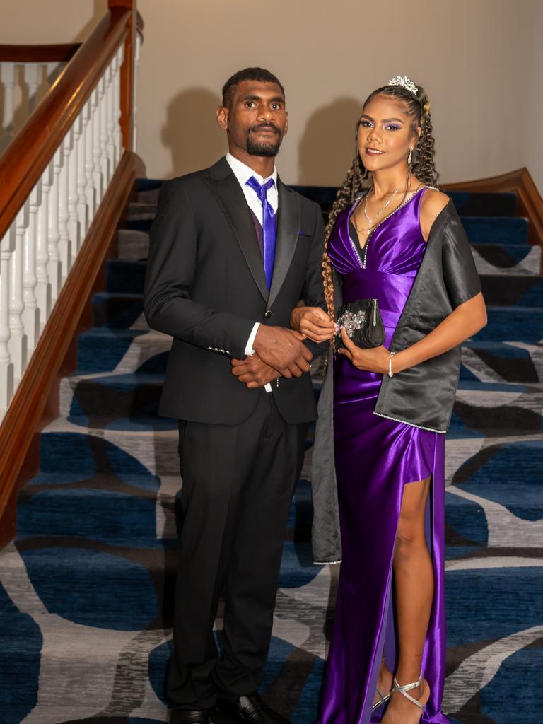 Zephaniah Mow and Shay-Lee Thomas at the Pullman International for the Djarrugun College formal. Picture: Emily Barker.