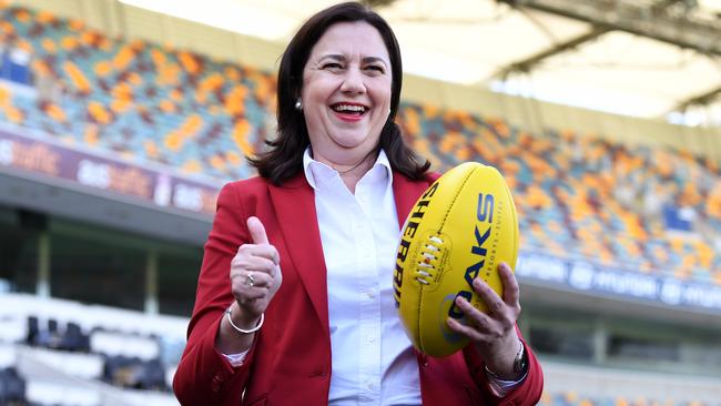 Queensland Premier Annastacia Palaszczuk poses for a photo at the Gabba. Picture: NCA NewWire/Dan Peled