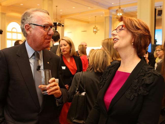 Big ANZ announcement where they're tipping an extra $500 a year into all the super accounts of there 12,700 female staff, plus other goodies to help women save. Ex PM Julia Gillard and David Gonski