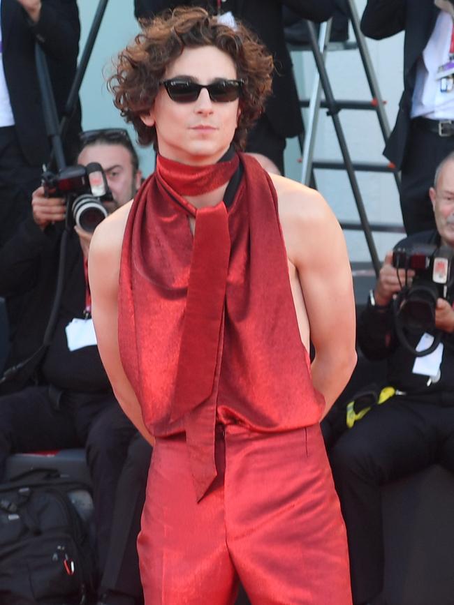Timothee Chalamet attends the screening of his film Bones And All. Picture: Matrix