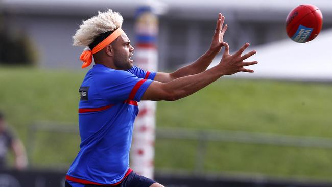 Jason Johannisen shows off his new do. Picture: Michael Klein