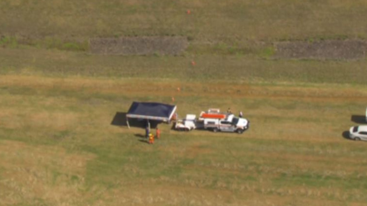 Members of Victoria’s SES have also attended the parkland. Picture: 7 News
