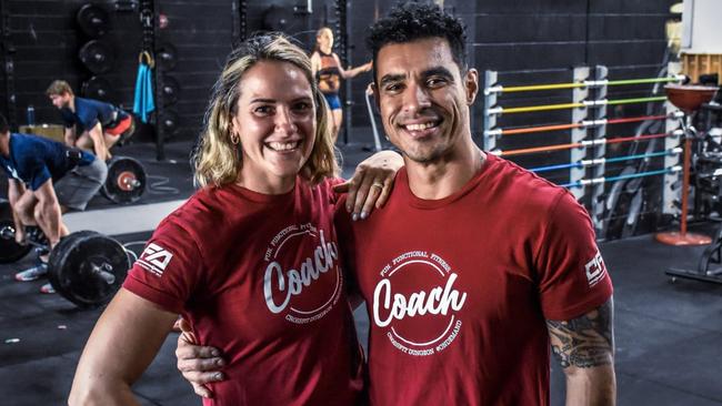 CrossFit Dungeon owners Sharon and Malcolm Wright. Mr Wright is the winner of the Cairns Post’s fittest male physique competition. Picture: Supplied.