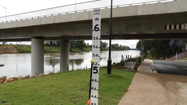 The new bridge at Windsor, on the Hawkesbury River in Sydney’s northwest, is still high and dry.