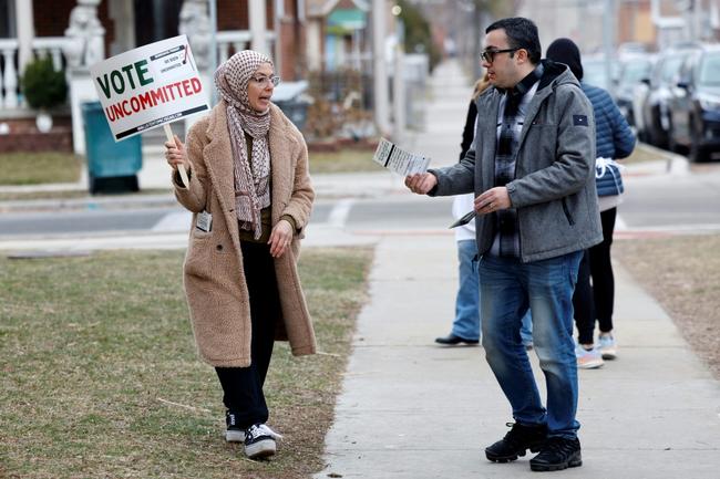 Aruba Obeid asks voters to cast an uncommitted ballot, instead of voting for US President Joe Biden in the Michigan primary