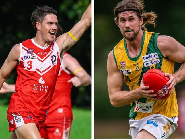 Connor West for St Mary's and Brodie Carroll for Waratah in the 2024-25 NTFL season.