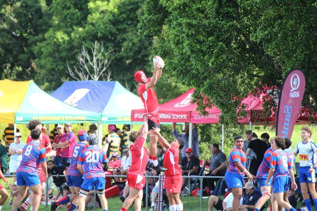 Ballymore Cup rugby action at the Albany Creek Brumbies Junior Rugby Union Club on Friday, April 12, 2024.