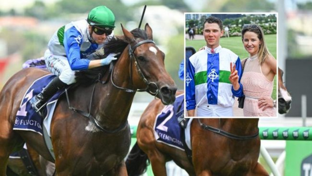 Smokin' Princess brings up a double for jockey Tom Prebble and trainer Michelle Payne. Pictures: Vince Caligiuri/Getty Images