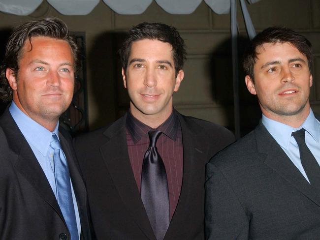 Matthew Perry, David Schwimmer and Matt Leblanc will forever be remembered for their roles in Friends. Picture: Chris Delmas / AFP