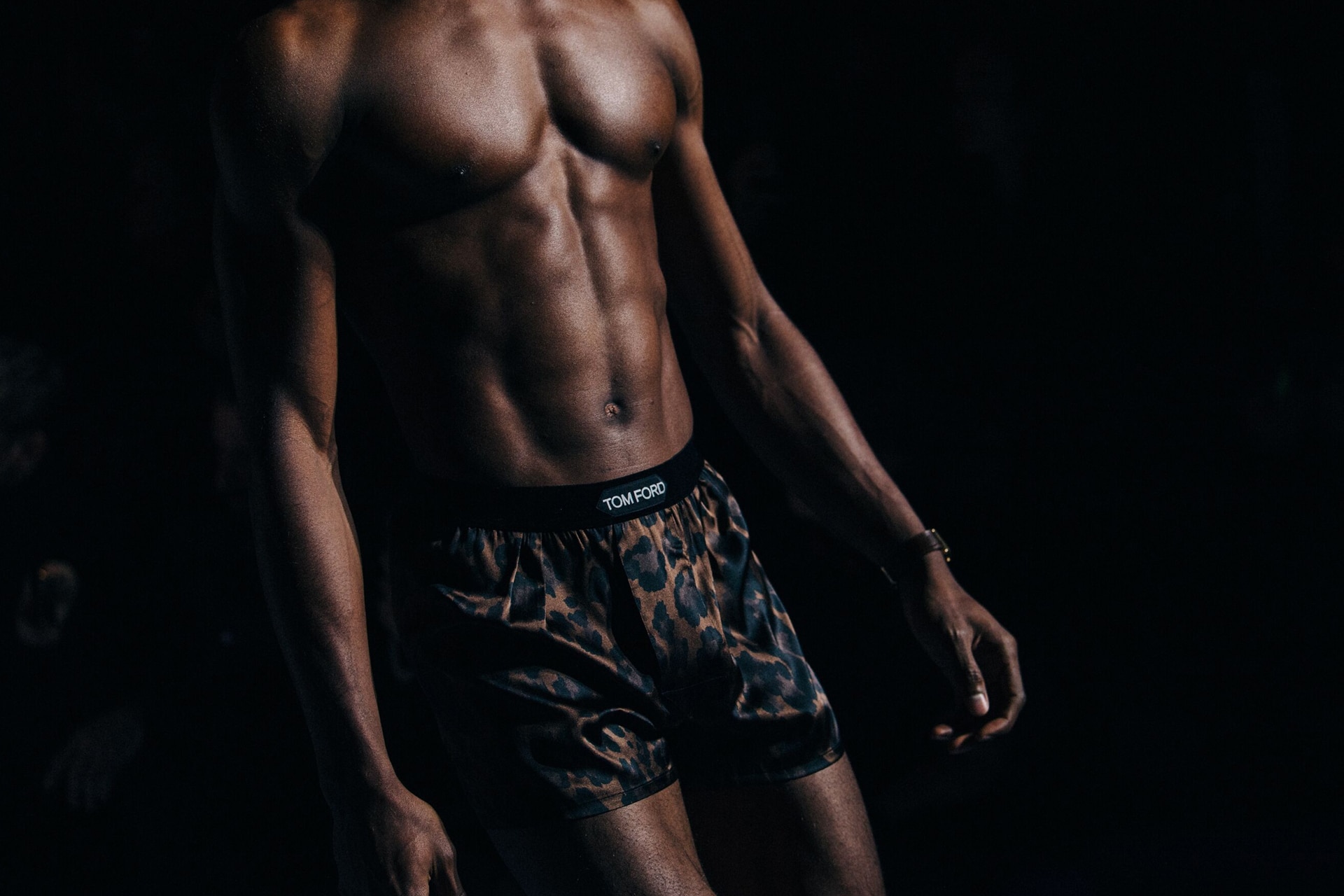 TOM FORD Velvet-Trimmed Leopard-Print Silk-Satin Boxer Briefs for