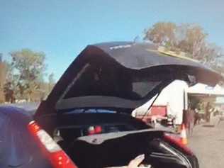 A 40-year-old man, wanted by police, was found hiding in the boot of a car, near Texas. Picture: qps