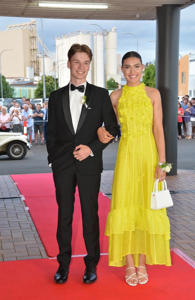 Toowoomba school formals. At the 2023 St Ursula's College formal is graduate Charlotte Doljanin with her partner. Picture: Rhylea Millar