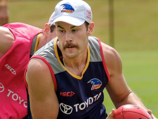 Adelaide Crows forward Mitch McGovern training at Bond University on the Gold Coast as part of the Adelaide Football Club's pre-season training camp. Picture: Adelaide Football Club.