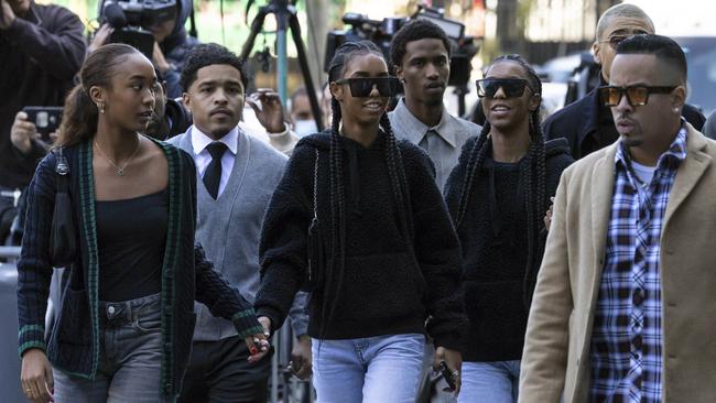 Diddy’s children arrive at the Manhattan federal court in New York on October 10. Picture: AP Photo/Yuki Iwamura