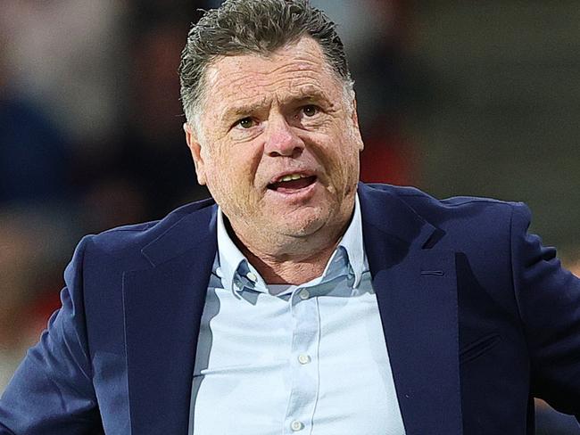 ADELAIDE, AUSTRALIA - FEBRUARY 15: Carl Veart United coach during the round 19 A-League Men match between Adelaide United and Newcastle Jets at Coopers Stadium, on February 15, 2025, in Adelaide, Australia. (Photo by Sarah Reed/Getty Images)