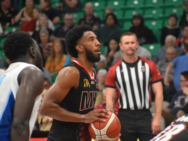 Jerron Jamerson’s shooting has improved for Mackay Meteors this NBL1 North season. Picture: Matthew Forrest