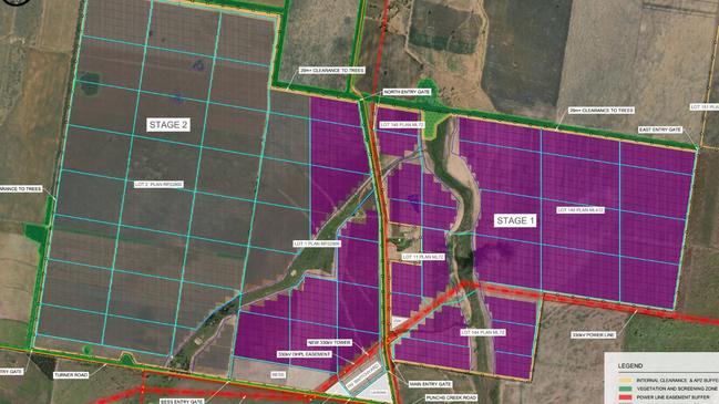 Skylab's plans for a 800MW solar farm in Punch's Creek.