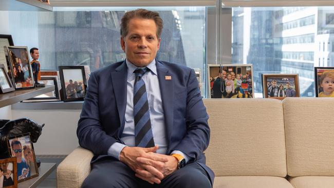 Anthony “The Mooch” Scaramucci at the New York headquarters of his SkyBridge Capital last week. Picture: Jaclyn Licht