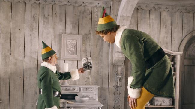 Bob Newhart and Will Ferrell in Elf in 2003. Picture: Village)