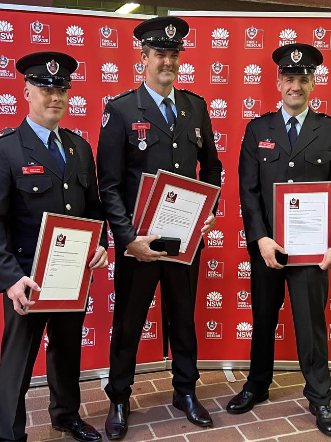 St Florian's Day Commissioner's Safety Awards: Senior Firefighter Hugh Lloyd, Leading Firefighter Adam Long, Senior Firefighter Phillip Roche.