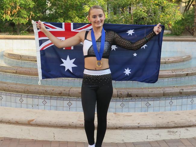 Carissa Uno won a gold medal for Australia at the 2018 ANAC International Aerobic Championships