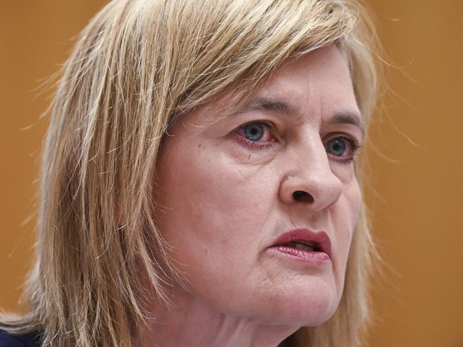 CANBERRA, AUSTRALIA, NewsWire Photos. OCTOBER 26, 2023: ASIC Deputy Chair Sarah Court appears before an Economics Senate Inquiry at Parliament House in Canberra. Picture: NCA NewsWire / Martin Ollman