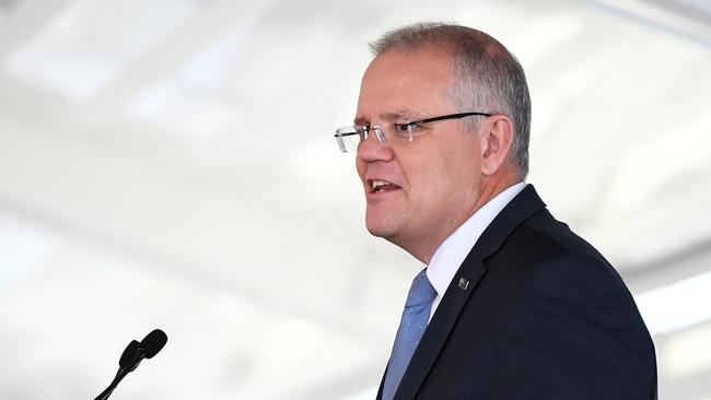 Prime Minister Scott Morrison’s government is considering a major crackdown on social media giants, who would face huge fines for failing to remove violent and illegal content. Picture: Quinn Rooney/Getty Images