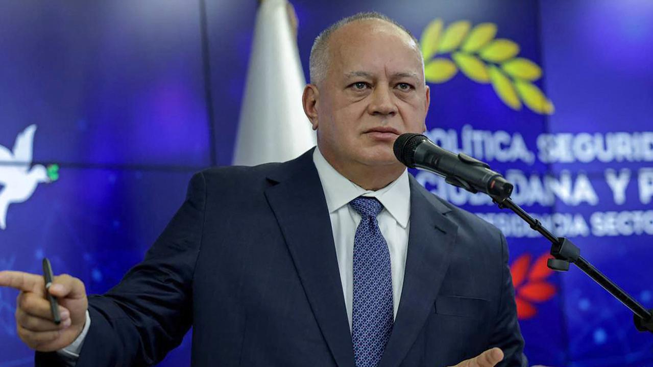 Interior Minister Diosdado Cabello said the five foreign nationals were being held on suspicion of planning an attack on Maduro and his government. Picture: Handout / Venezuela's Interior and Justice Ministry/AFP