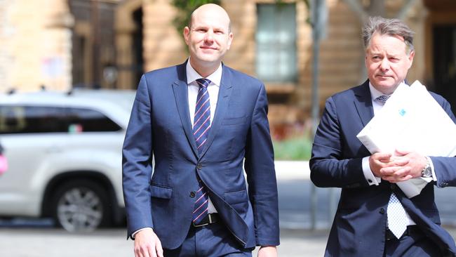 Independent MP Sam Duluk outside court before one of the hearings in his assault case. Picture: Tait Schmaal.