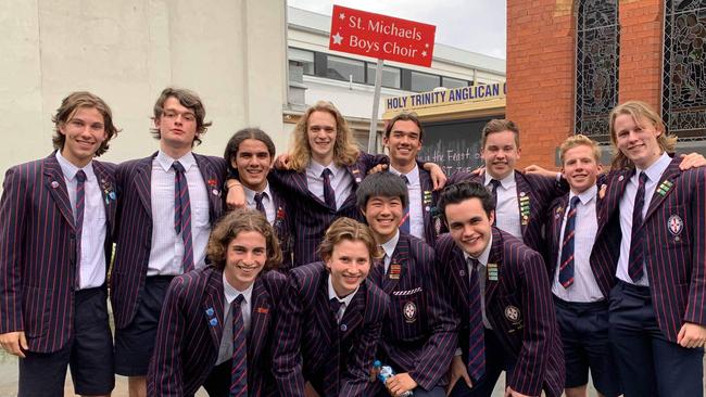 The St Michaels Grammar Murer's Men choir group performed Billy Joel’s <i>The Longest Time</i> in a fun video to cheer up their school mates. Photo: Kaemon Wilcox