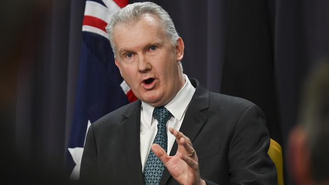 Employment and Workplace Relations Minister Tony Burke has outlined the government’s response to the CFMEU allegations. Picture: NewsWire / Martin Ollman