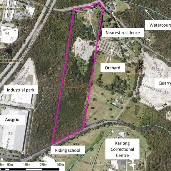 Map showing premises surrounding the subject site at 90 Gindurra Road Somersby.