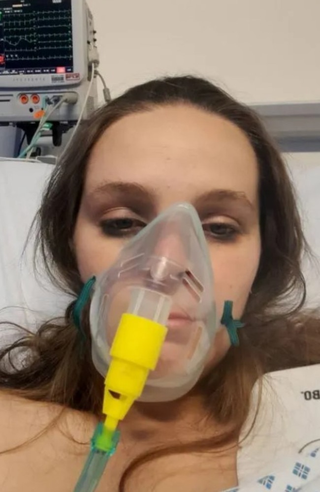 Jenna's heart stopped for at least 14 minutes on Boxing Day morning in 2021. Picture: Supplied