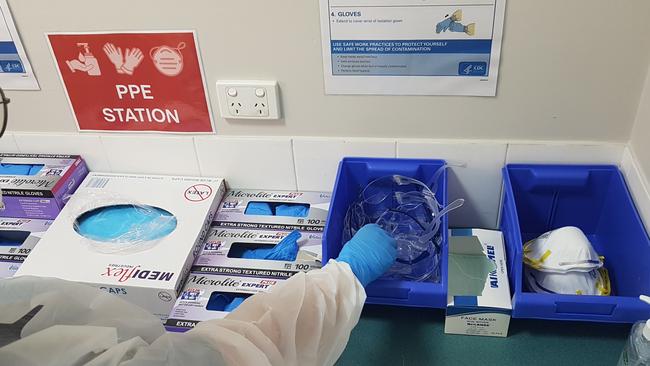 A testing station at the Nundah Respiratory Clinic. Photo supplied.