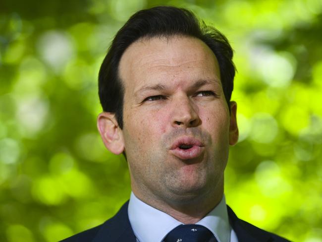 Australian Resources Minister Matt Canavan speaks during a press conference at Parliament House in Canberra, Thursday, November 14, 2019.  (AAP Image/Lukas Coch) NO ARCHIVING