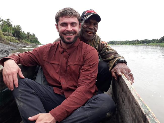 Zac Efron in Papua New Guinea where he is filming a new TV series. Picture: Facebook