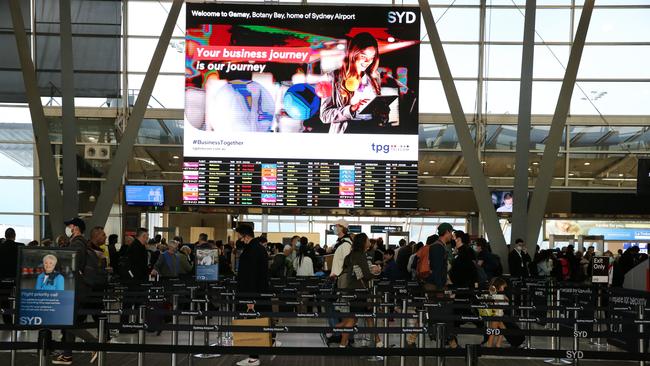 Sydney Airport is operating at close to pre-Covid domestic capacity putting pressure on the still depleted workforce. Picture: NCA Newswire/Gaye Gerard