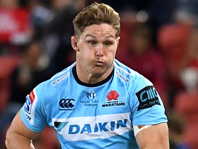 Michael Hooper of the Waratahs is seen during the Round 14 Super Rugby match between the Queensland Reds and the NSW Waratahs at Suncorp Stadium in Brisbane, Saturday, May 18, 2019. (AAP Image/Dan Peled) NO ARCHIVING, EDITORIAL USE ONLY