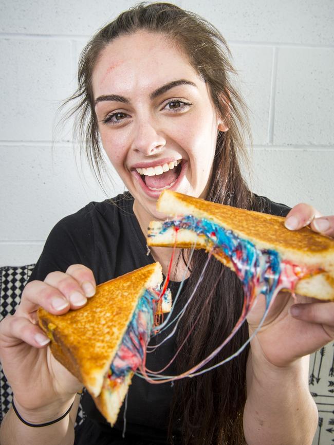 Rainbow toastie from Eight Seeds. Picture: Eugene Hyland