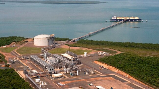 Formerly ConocoPhillips Darwin LNG plant, now owned and operated by Santos. Supplied