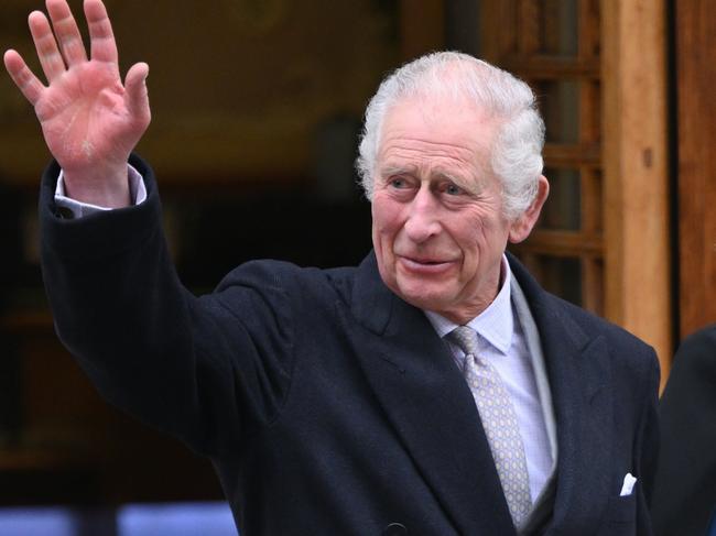 LONDON, ENGLAND - JANUARY 29:  King Charles III with Queen Camilla leaves The London Clinic on January 29, 2024 in London, England. The King has been receiving treatment for an enlarged prostate, spending three nights at the London Clinic and visited daily by his wife Queen Camilla.  (Photo by Karwai Tang/WireImage)