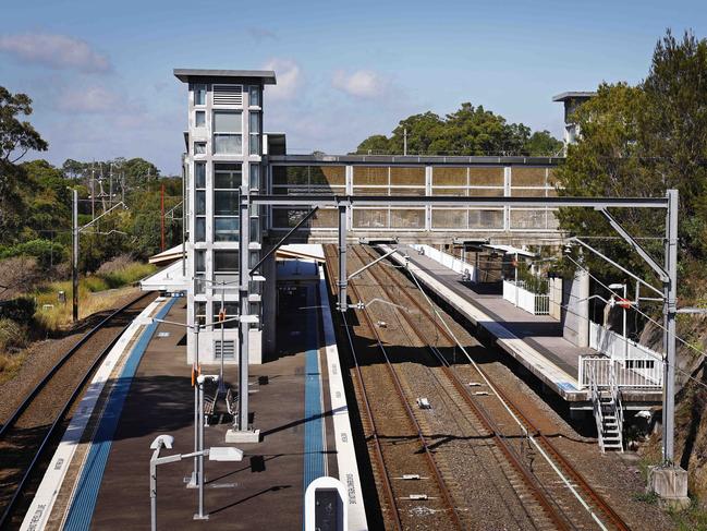 SYDNEY, AUSTRALIA. NewsWire Photos, FEBRUARY 2, 2024. Scene images from Berowra train station this morning after a couple was hit and killed by a freight train just after midnight.  Picture: NCA NewsWire/ Sam Ruttyn