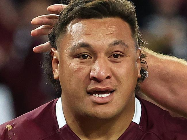 Josh Papalii claims a try during game 3, the decider, of the State of Origin series between Queensland and New South Wales at Suncorp Stadium. Pics Adam Head