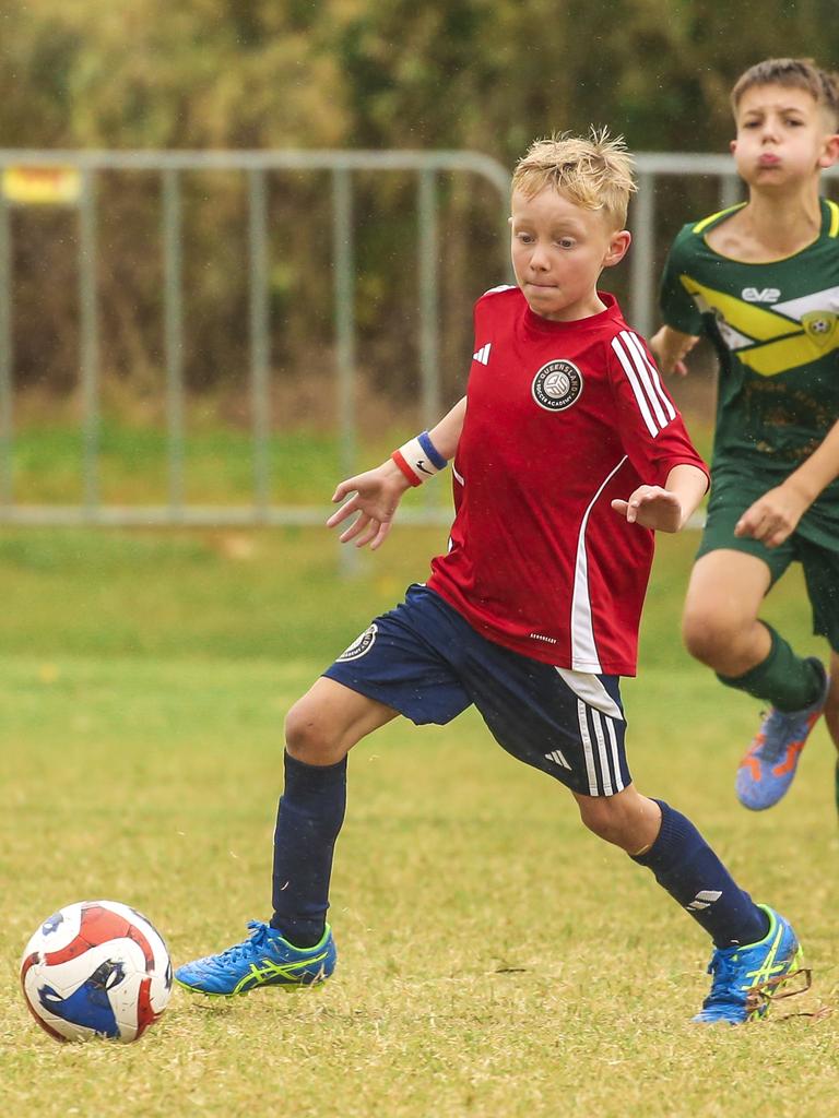 QAS V Michelton FC in the Premier Invitational Football Carnival at Nerang. Picture: Glenn Campbell